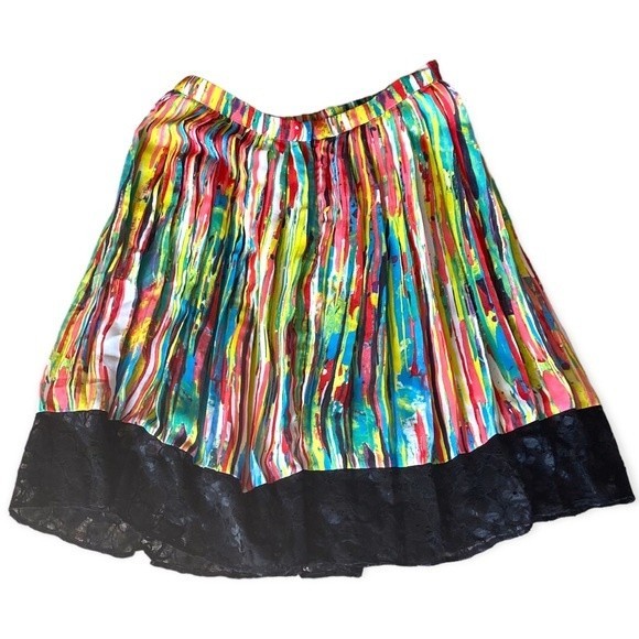 Prabal Gurung For Target Colorful Skirt With Lace - Picture 3 of 8